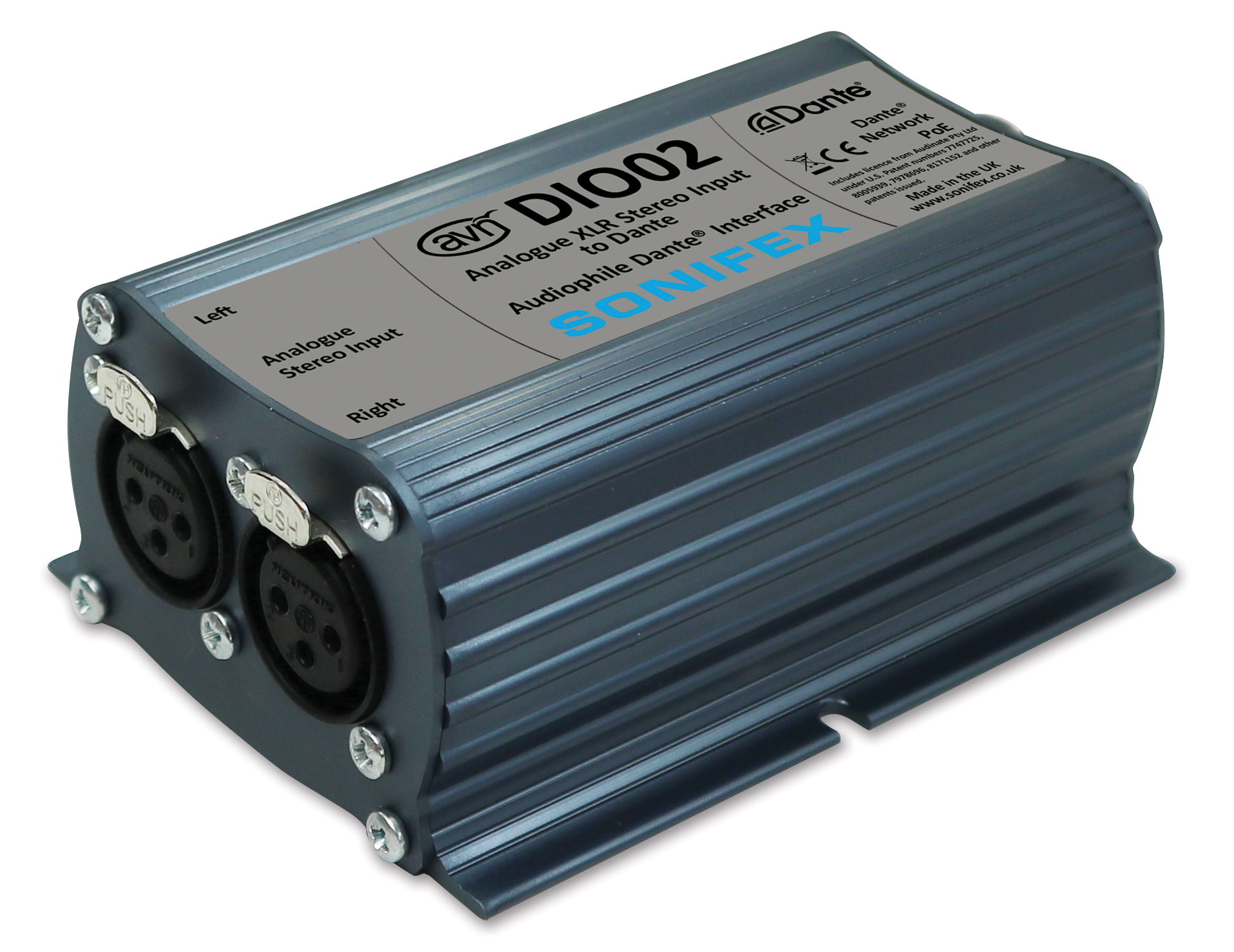 Picture of Sonifex AVN-DIO02 XLR Analogue Stereo Input to Dante