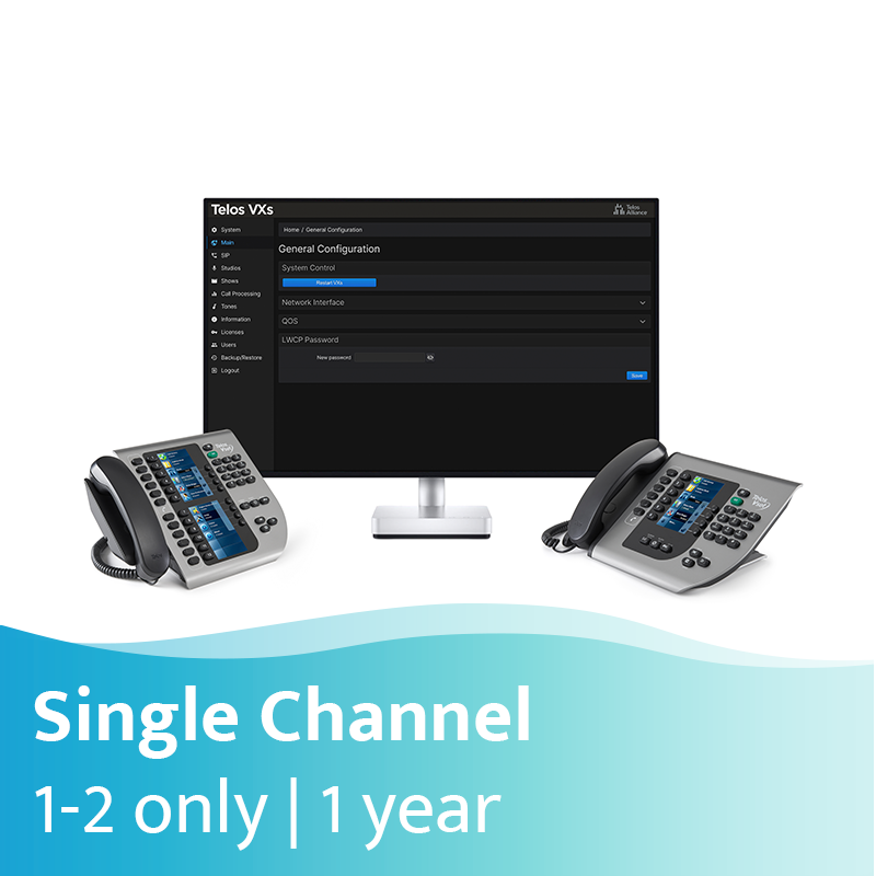Picture of Telos VXs - Single Channel Feature(Channels 1-2 Only) - Container - 1 Year